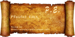Pfeifel Edit névjegykártya